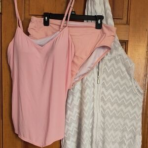 Maurices Light Pink Swim Camisole with Matching Bottoms